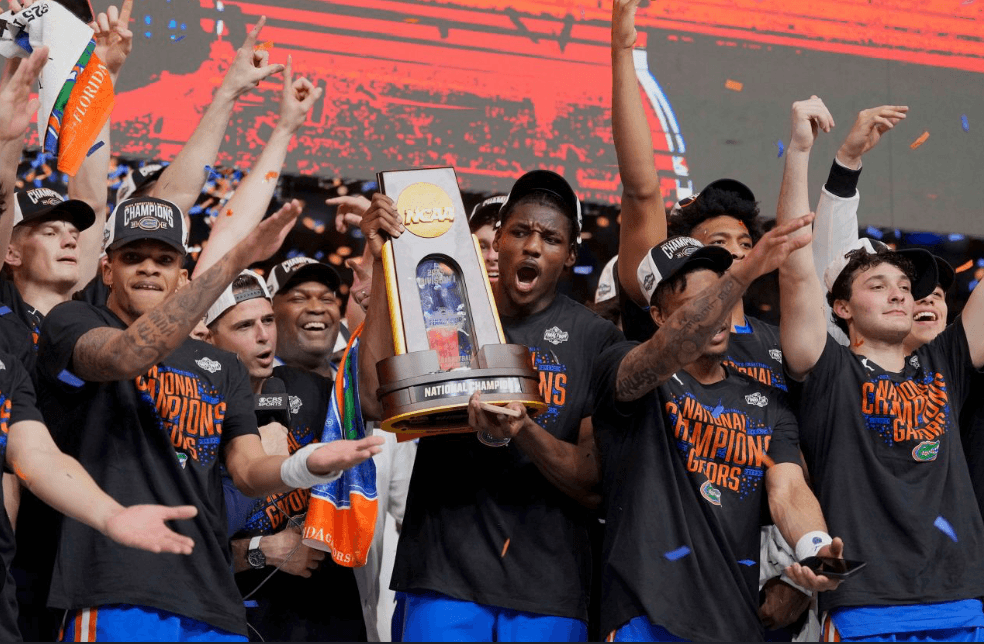 Florida Gators win NCAA Division I Men's Basketball Championship.